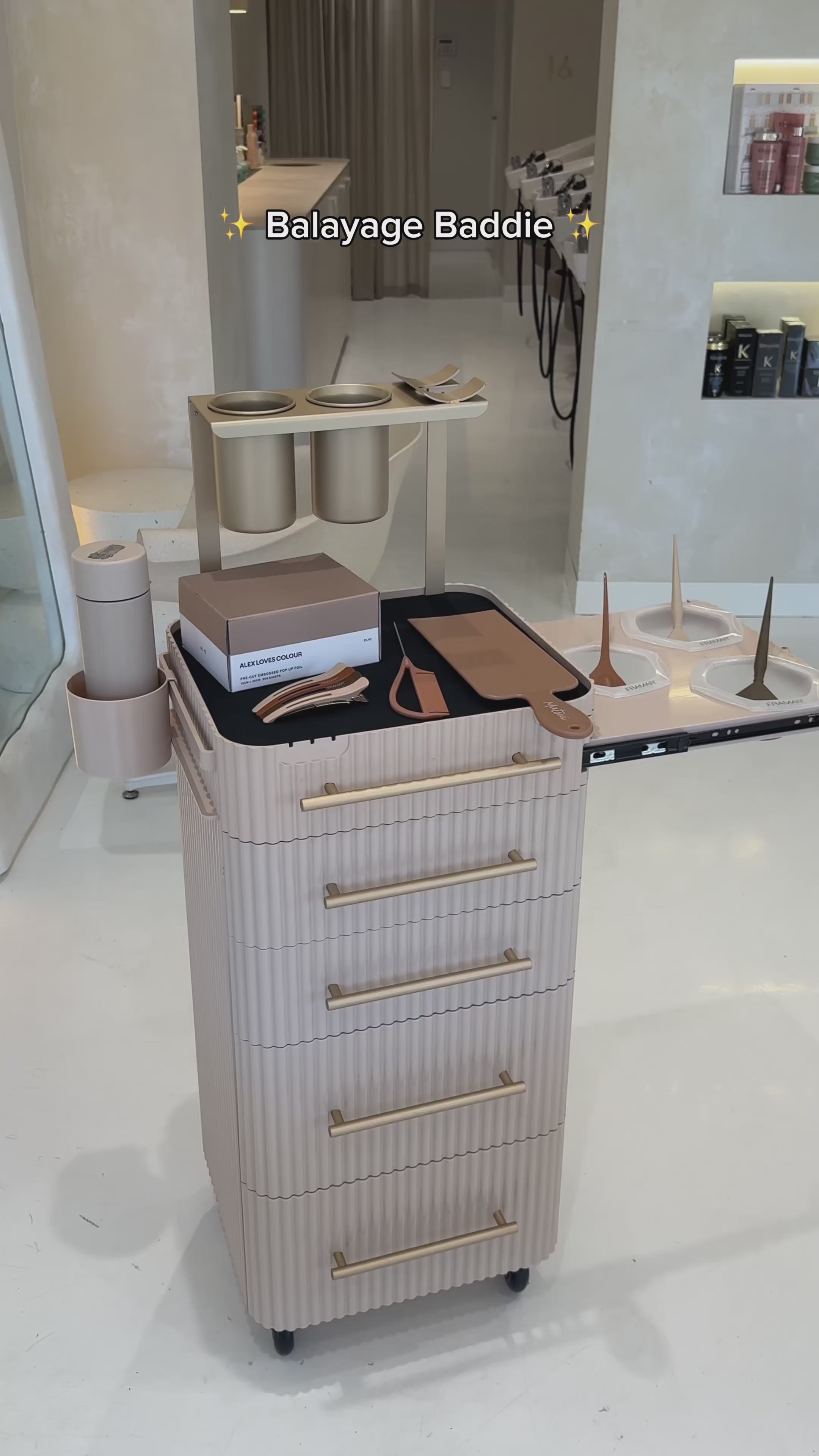 Onyx - Matte Black Hairdressing Trolley I Us. Hair Official – Us